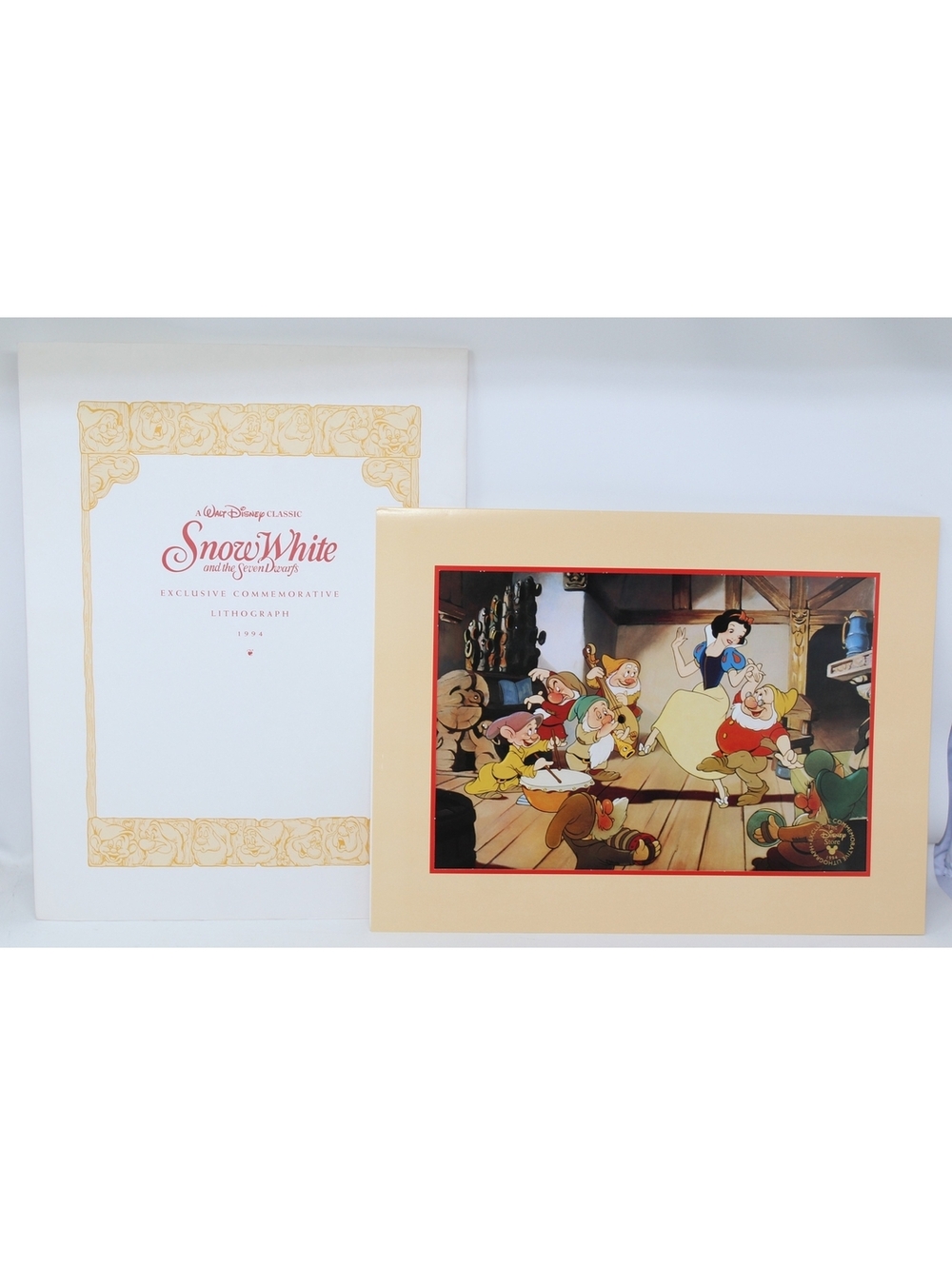 New Vintage Walt Disney Classic Snow White and the Seven Dwarfs Lithograph 1994